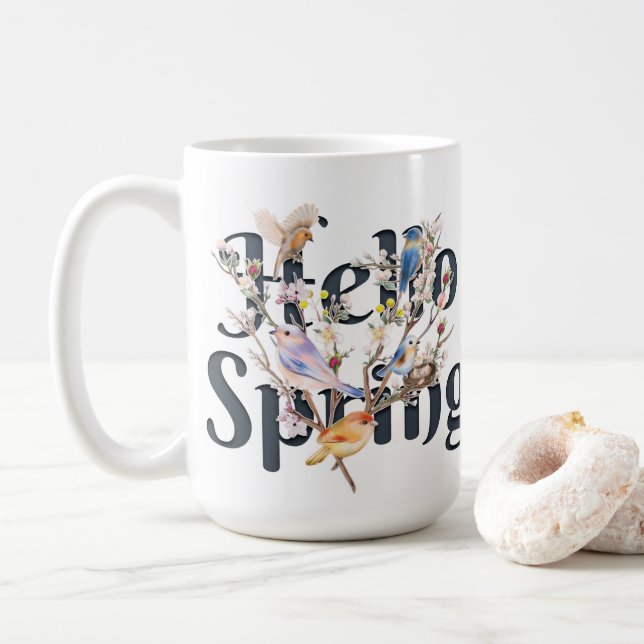 Mug Hello Spring Birds (Avec donut)