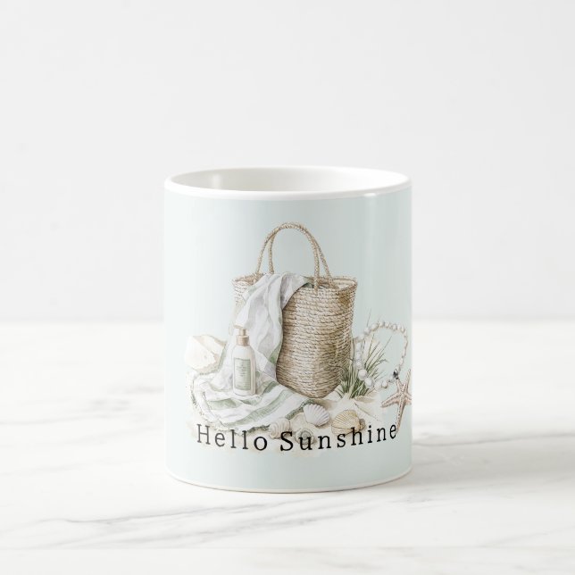 Mug Hello Sunshine Mint Beach Shells Starfish Bag (Centre)