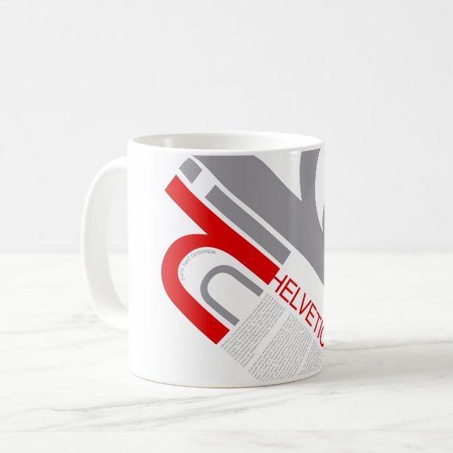 Mug Helvetica Typography | Design (Devant gauche)
