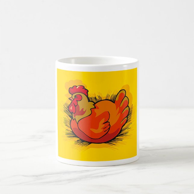 Mug Hen on Nest Bright Farmyard Chicken (Créateur téléchargé)