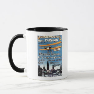 Mug Henry Farman pilote l'affiche de promo d'homme de