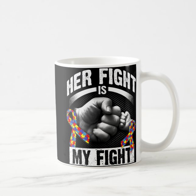 Mug Her Fight Is My Fight Autism Awareness and Support (Droite)