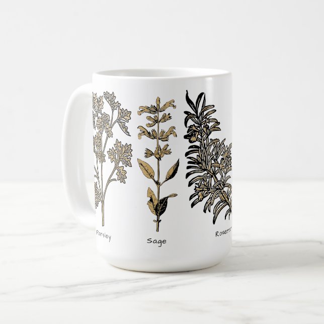 Mug Herbes Persil Sauge Romarin & Thym (Devant gauche)
