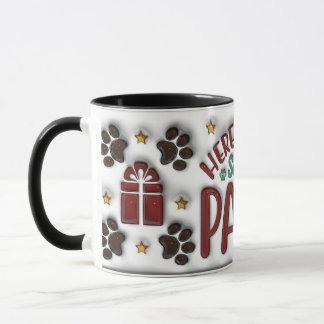 Mug Here Comes Santa Paws