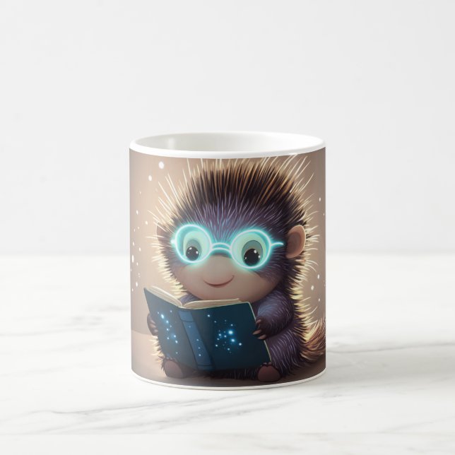 Mug hérisson anthropomorphe mignon, portant une lumièr (Centre)