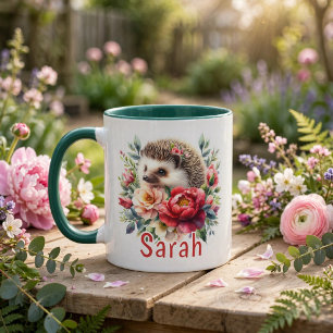 Mug Hérisson aquarelle personnalisé