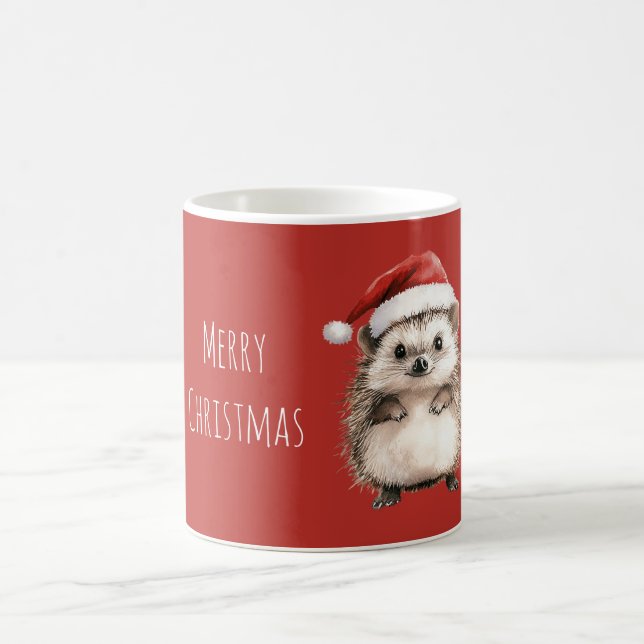 Mug Hérisson au chapeau de Noël rouge (Centre)