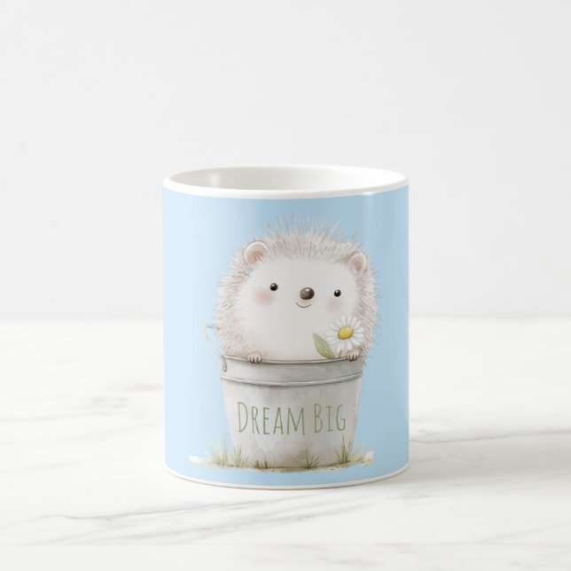 Mug Hérisson de jardin avec fleur de marguerite  (Centre)