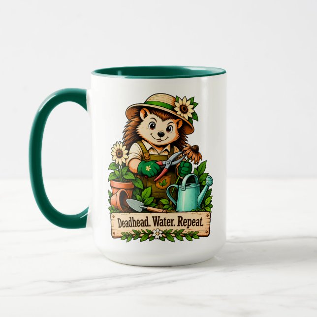 Mug Hérisson de la vie de jardinage (Gauche)