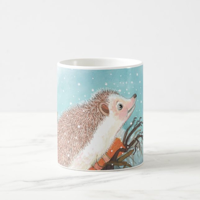 Mug Hérisson et premiers flocons de neige (Centre)
