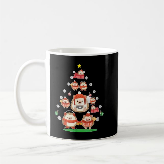 Mug Hérisson Ornement de Noël Arbre de Noël drôle Noël (Gauche)