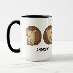 Mug Hérisson personnalisé dessiné à la main Mignon