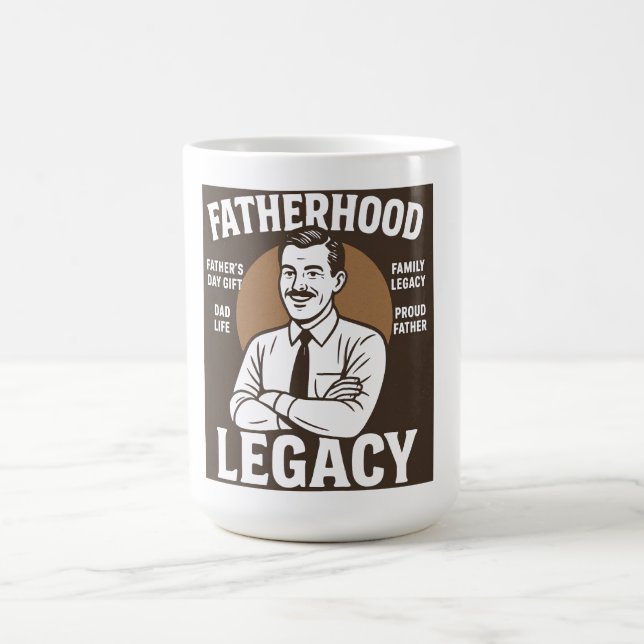 Mug Héritage de paternité Vintage Fête des Pères  (Centre)