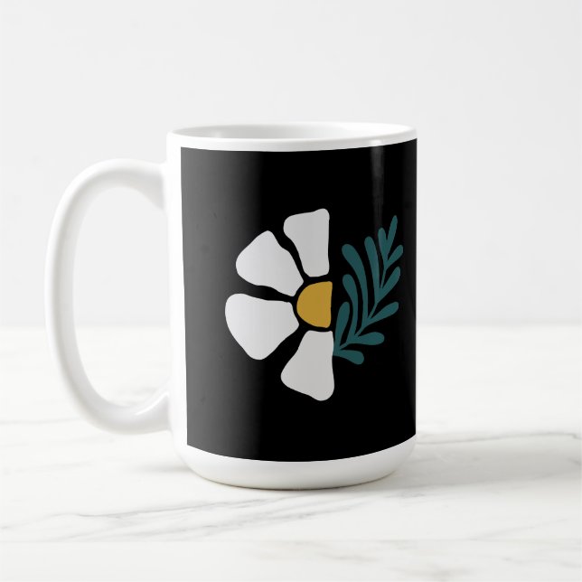 Mug Hermosa flor abstracta (Gauche)