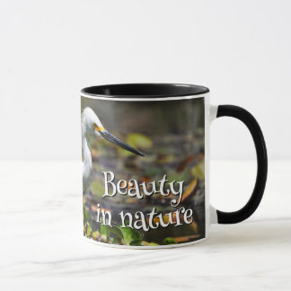 Mug Hermosa garza blanca