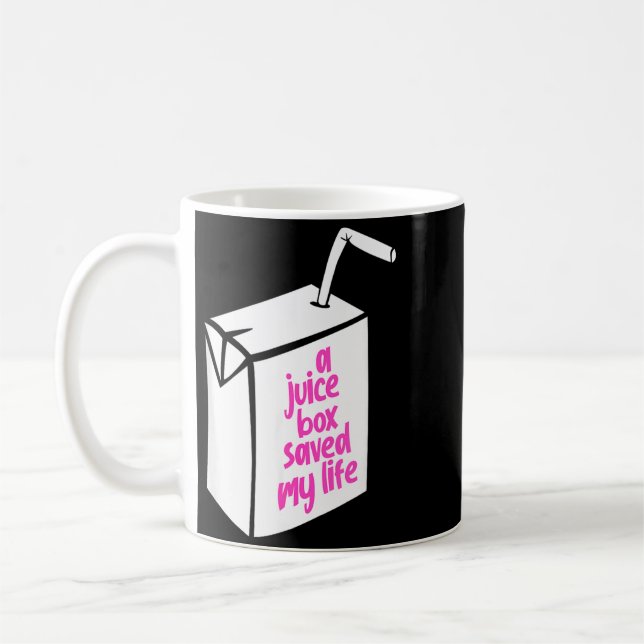 Mug Héros de la boîte de jus drôle de sensibilisation  (Gauche)