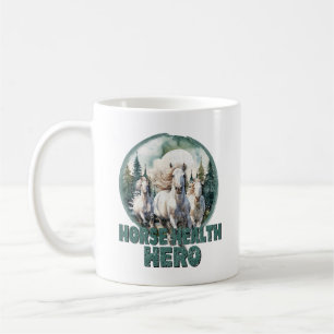 Mug Héros de la santé du cheval, Chevaux blancs équest