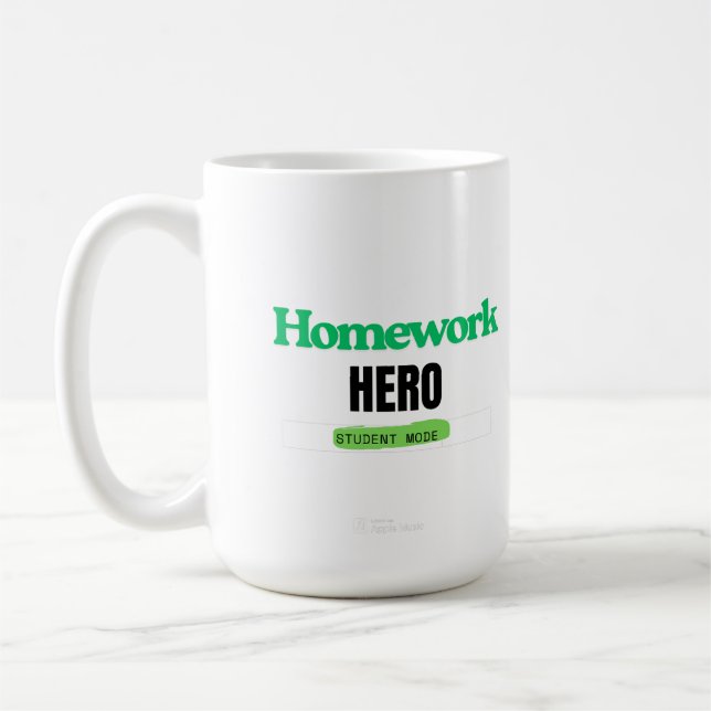 Mug Héros de travail à domicile : Mode étudiant Tee (Gauche)