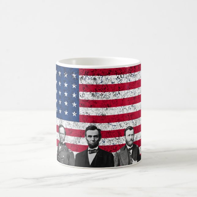 Mug Héros des syndicats et le drapeau américain (Centre)