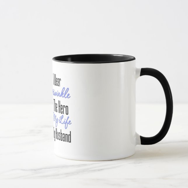 Mug Héros oesophagien de ruban de Cancer mon mari (Droite)