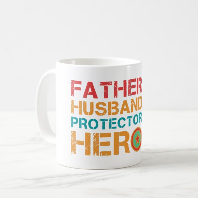 Mug Héros protecteur père mari (Devant gauche)