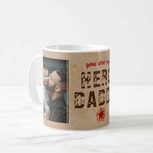 Mug Héros Rustique Papa Fête des Pères 2 Collage Photo