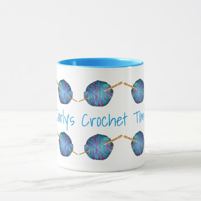 Mug Heure Crochet, personnalisée avec votre nom (Centre)