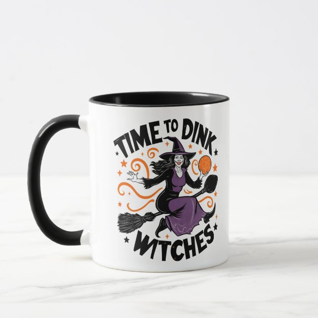 Mug Heure de Dink Witts Halloween Pickleball Éffrayant (Gauche)