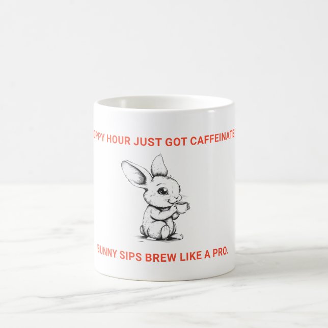 Mug Heure de Hoppy amusante Café Bunny Caféiné (Centre)