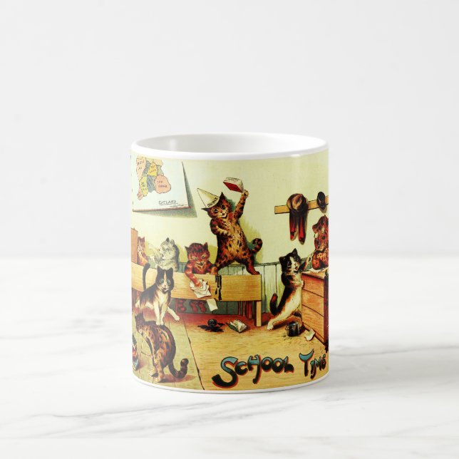 Mug Heure de l'école Chats Louis Wain (Centre)