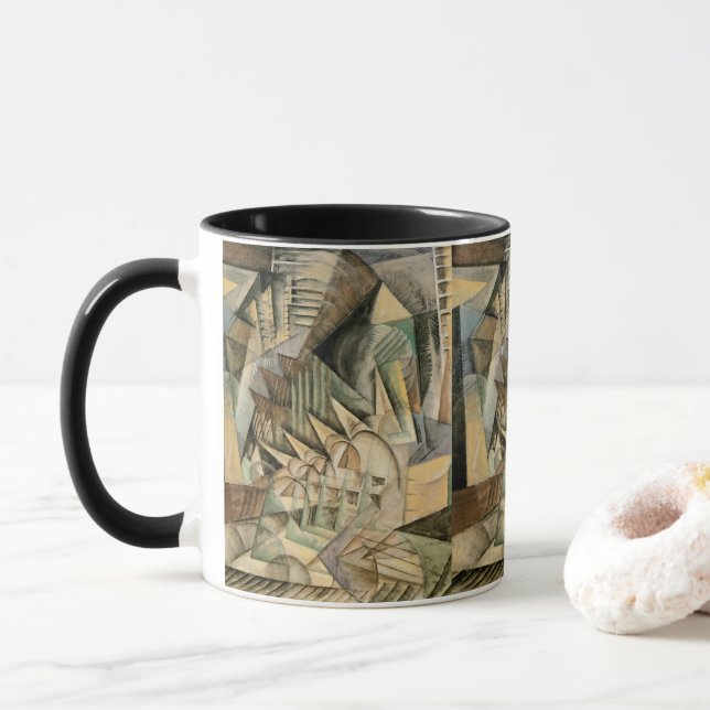 Mug Heure de pointe, New York par Max Weber, Cubisme V (Avec donut)