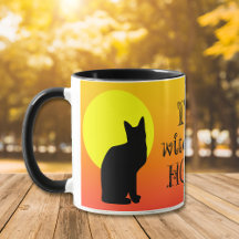 Heure de sorcière de chat noir Halloween