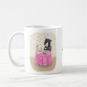 Mug Heure du thé de l'ours et du lapin Nom personnalis