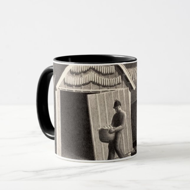 Mug Heure et récolte des semences par Grant Wood (Devant gauche)