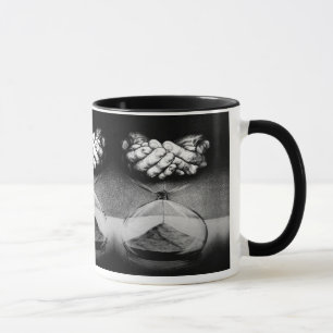 Mug Heure Hébreuse mains Crayon dessin Surreal art