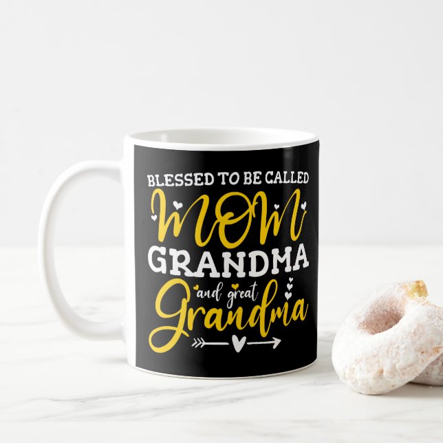 Mug Heureuse d'être appelée maman grand-mère et arrièr (Avec donut)