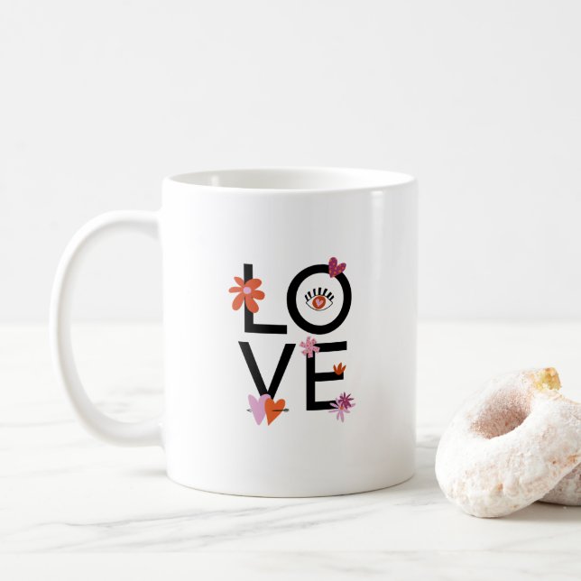 Mug Heureuse Sainte-Valentin 2024 - Drôle Amour Images (Avec donut)
