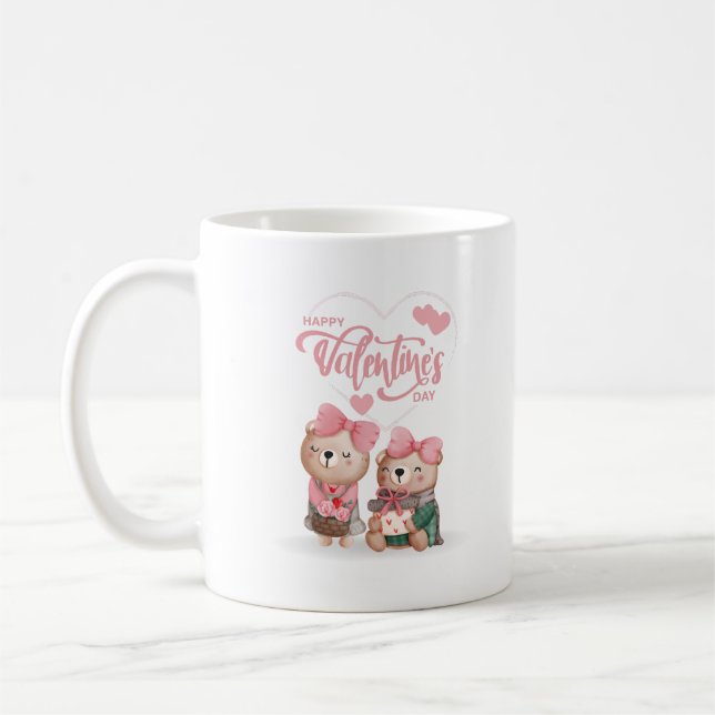 Mug Heureuse Sainte-Valentin 2024 - Love Images Drôle (Gauche)