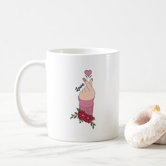 Mug Heureuse Sainte-Valentin 2024 - Love Images Modern (Avec donut)