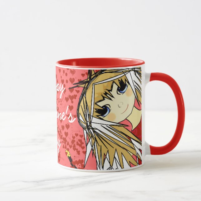 Mug Heureuse Sainte-Valentin-fille mignonne (Droite)