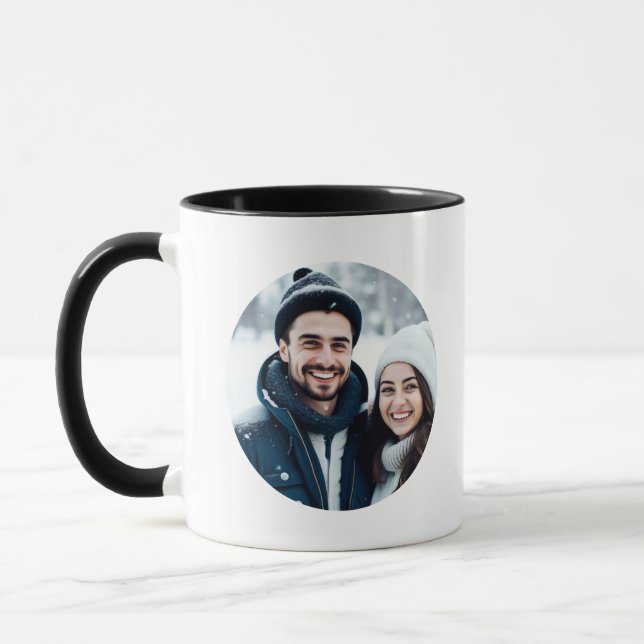 Mug Heureuse Sainte-Valentin photo personnalisé (Gauche)