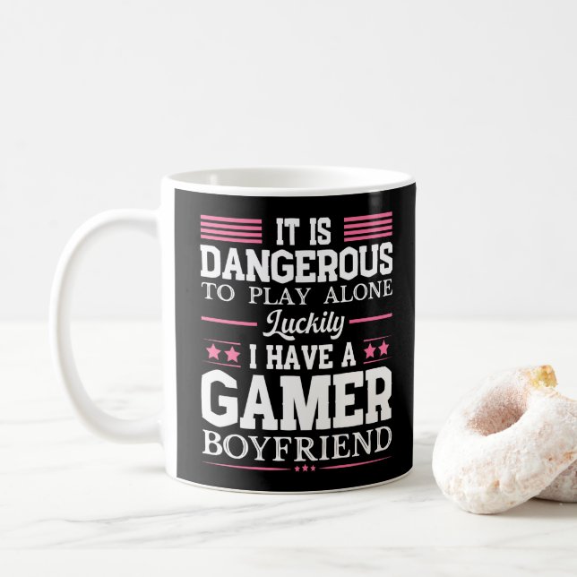Mug Heureusement, J'Ai Un Gamer Girlfriend Funny Coupl (Avec donut)
