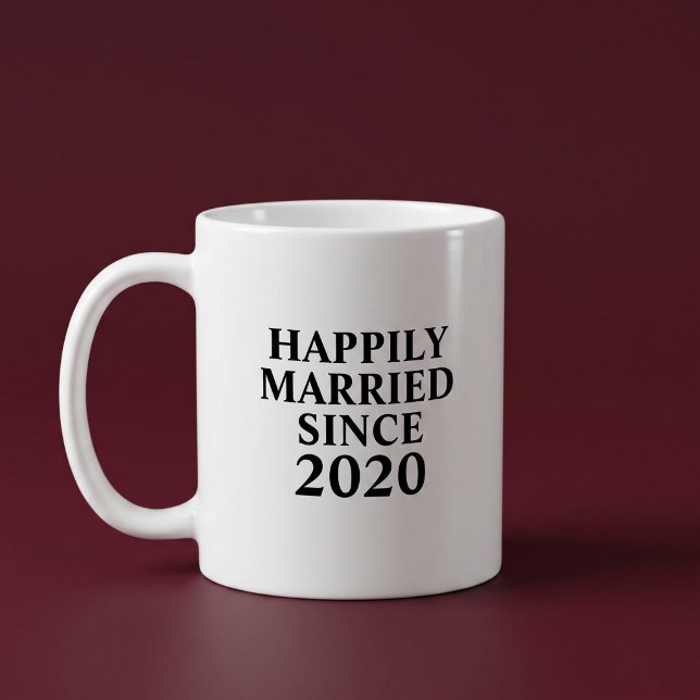 Mug Heureusement Mariés Depuis Couples Personnalisés (Créateur téléchargé)