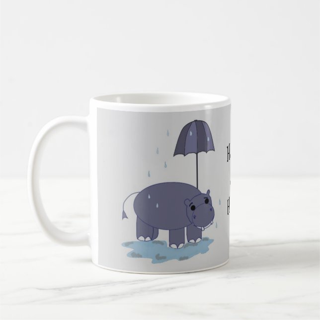 Mug Heureux comme un Hippopotame (Gauche)
