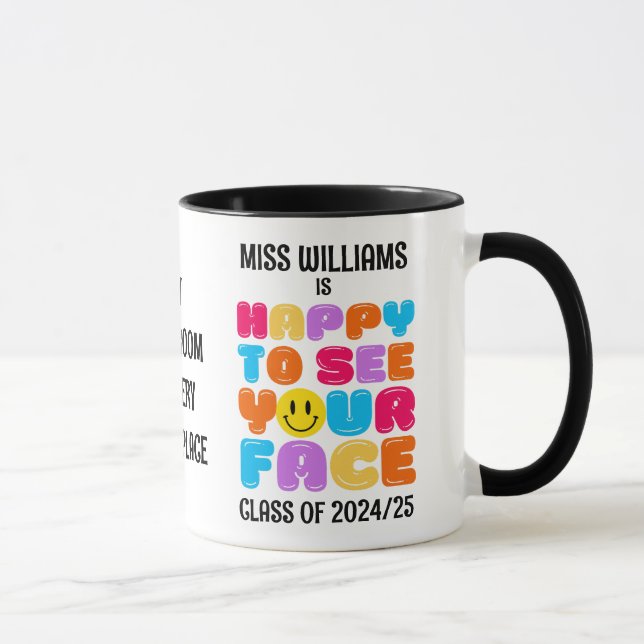 Mug HEUREUX DE VOIR VOTRE professeur de classe de visa (Droite)