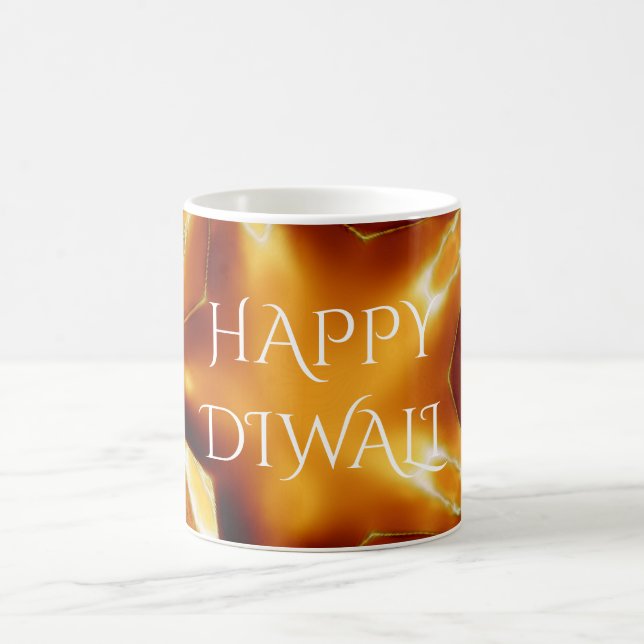 Mug Heureux Diwali Salutation or cuivre brillant étoil (Centre)
