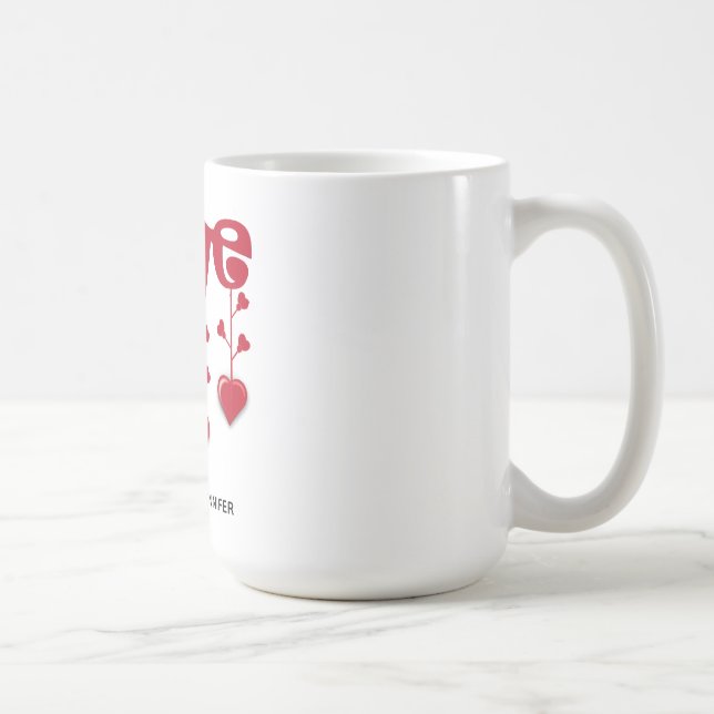 MUG HEUREUX JOUR DE LA VALENTINE 2024 LOVE RED HEART (Droite)