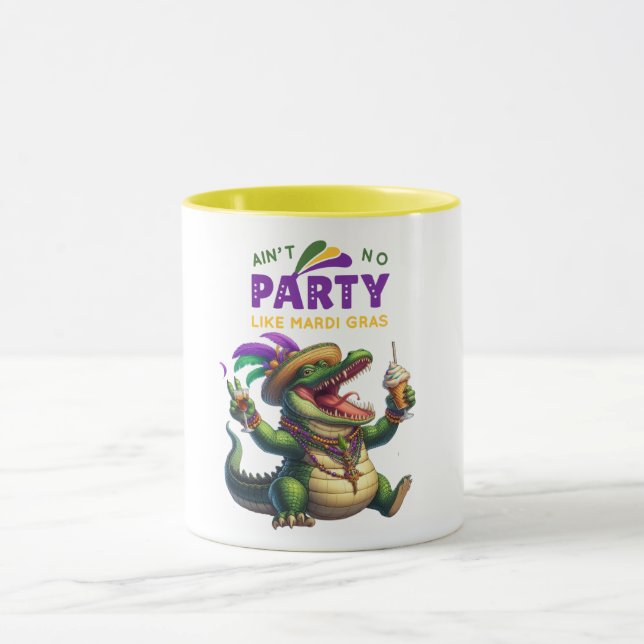 Mug Heureux Mardi Gras Alligator (Centre)