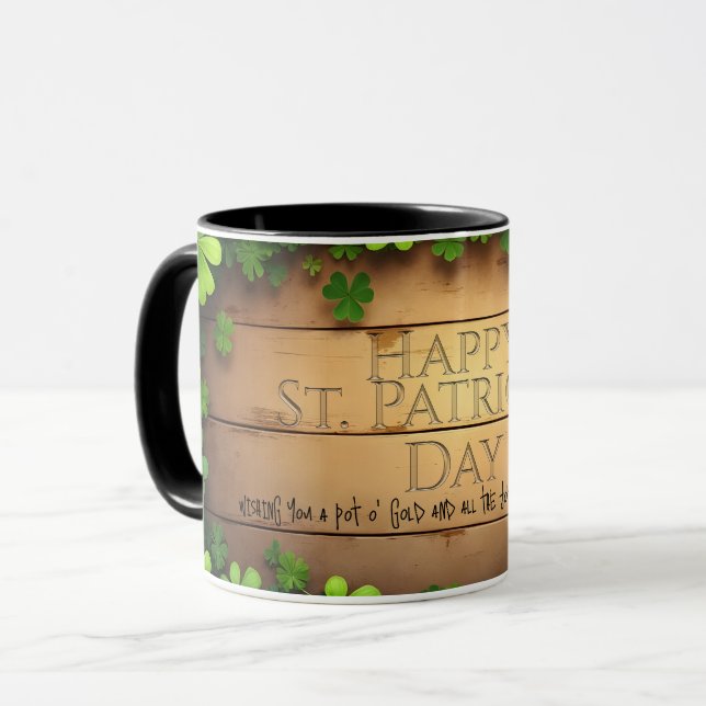 Mug Heureux voeux de la Saint-Patrick 🍀 (Devant gauche)