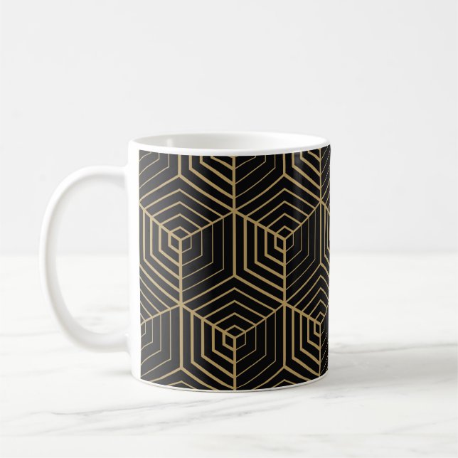 Mug Hexagonal Harmony : Art Déco Elegance (Gauche)